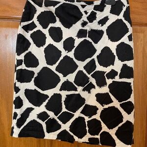 Ann Taylor LOFT cow print skirt Size 4
